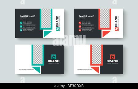 Modern creative business card or visiting card design template. Multipurpose design for identity card, contact, branding, stationery design layout Stock Vector