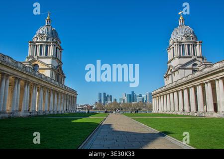 Old Royal Naval College in Greenwich, London, England, UK. English Architecture Stock Photo