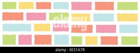 Frame paper jagged and vector rectangle box with edge shape background. Grunge border banner and frame square black with vintage label paper. Brush Stock Vector