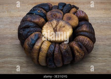 Dried fruit, figs. The sweet, nutrient-rich fruit of the common fig tree. Stock Photo