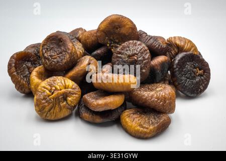 Dried fruit, figs. The sweet, nutrient-rich fruit of the common fig tree. Stock Photo