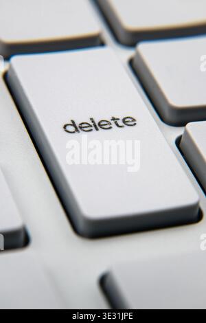 Computer keyboard, delete button, technology. Stock Photo