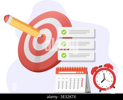 Project Management and Goal Achievement Stock Illustration Stock Vector