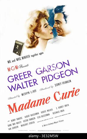 Madame Curie movie poster 1943 Stock Photo
