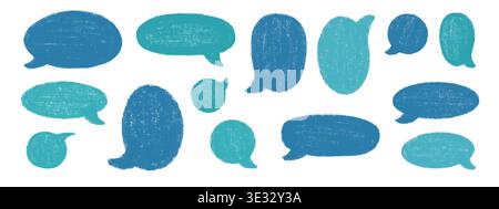 Pastel colored speech frames isolated on white background Stock Vector