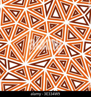 Minimalistic triangles background. Large shape size. Multiple repeated inner triangles. Single color tone style. Repeatable pattern. Stock Vector