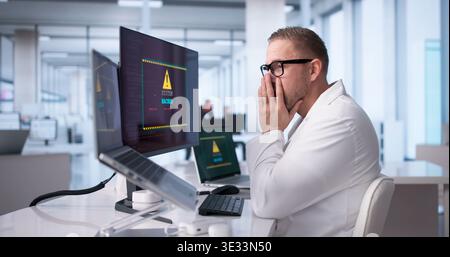 Physician Stunned By Cyberattack Disrupting Hospital's Computer Network Stock Photo