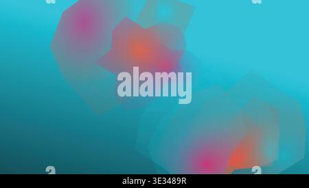 Teal Aqua Smooth Aurora Gradient Background Stock Vector