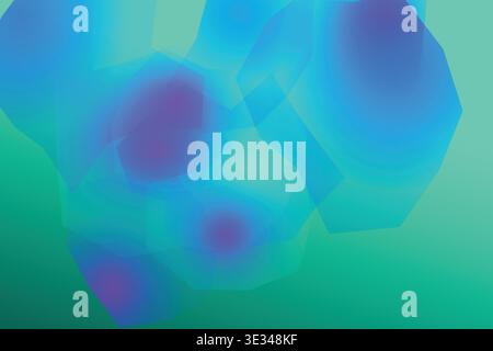 Teal Purple Aurora Mesh Gradient Background Stock Vector