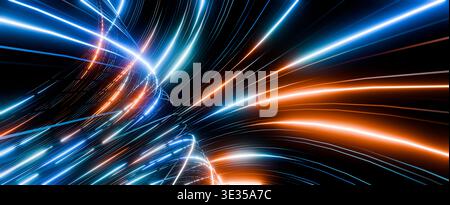 Glowing Speed Lines Futuristic Motion Background Stock Photo