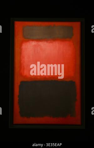 A general view showing the painting of Mark Rothko’s ‘No. 10’ display ...