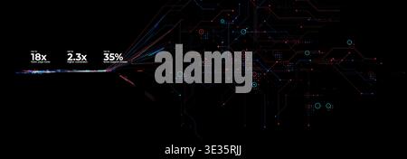 AI Neural Network Business Analytics Artificial Intelligence Background, Big Data Transform Technology, Data Science Machine Learning. Analyzing Stock Vector