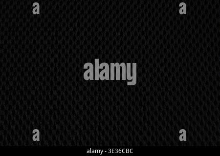 Macro Texture of Black Breathable Mesh Fabric with Selective Focus Stock Photo