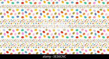 Colorful Easter egg stripes seamless vector pattern, Cute eggs background for spring and Easter designs Stock Vector