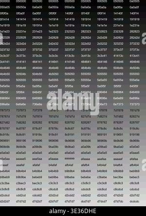 Black scale color palette Stock Vector