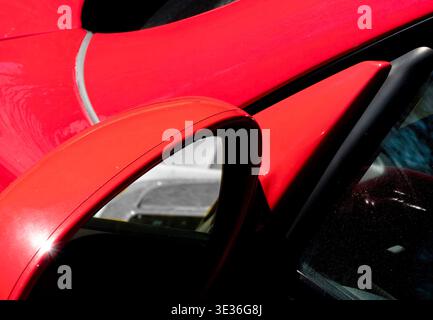 A close up view of the drier side door of a car Stock Photo