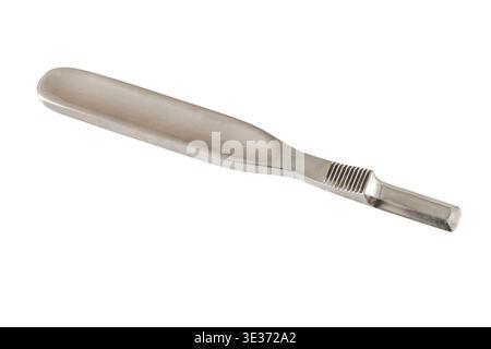 surgical metal chisel isolated on white background with clipping path Stock Photo