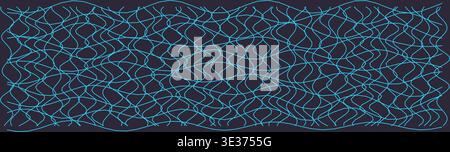 Abstract distorted grid pattern with wavy lines Stock Photo