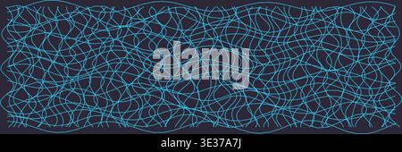 Abstract distorted grid pattern with curved lines Stock Photo