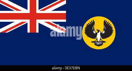 South Australia territory, Australia, official flag, Oceania, vector illustration Stock Vector