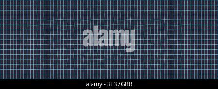 Curved blue grid on dark background for abstract design Stock Vector