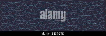 Abstract distorted grid on dark background for modern design Stock Vector
