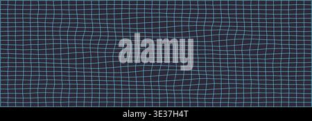 Dynamic blue grid pattern on dark background for design Stock Vector