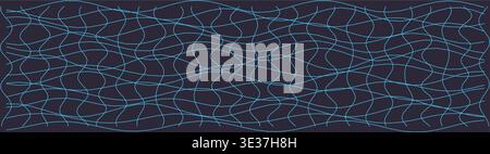 Abstract distorted grid pattern with wavy lines for modern design Stock Vector