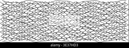 Abstract distorted grid pattern with dynamic lines Stock Vector