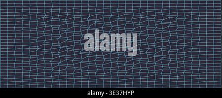 Abstract blue grid pattern on dark background for digital design Stock Vector