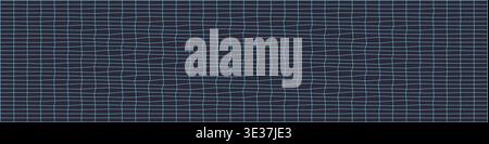 Abstract wave pattern on blue grid background Stock Vector