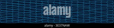 Abstract wavy grid pattern on dark background for digital designs Stock Vector