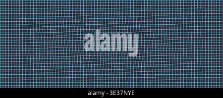 Wavy blue grid pattern design for modern digital backgrounds Stock Vector