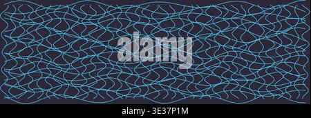 Abstract distorted grid pattern with curved lines for design Stock Vector