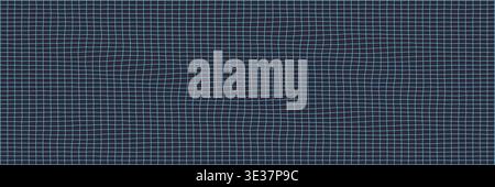 Abstract wavy grid pattern on dark background Stock Vector