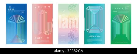 Abstract Neon Gradient Background with Colorful Light Stripes. Backdrop for branding, web, covers, ad banners, presentations, posters, modern digital graphics, creative design. Vector image Stock Vector