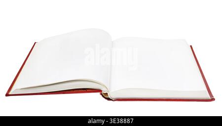 Red big blank open book isolated on white background Stock Photo