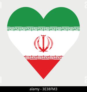 National Flag of Iran circle icon. Iran flag round symbol. Button, banner, badge. National sign of Iran. Stock Vector