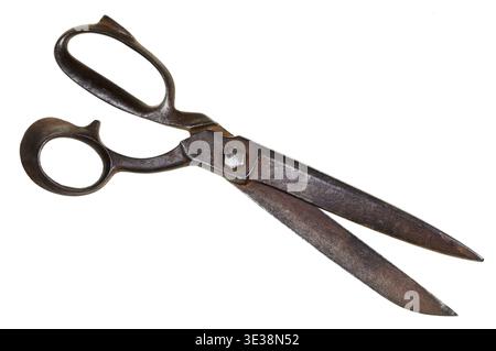 Big tailor shears isolated on white background Stock Photo