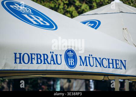 german beer logo patio umbrellas Landshark 9 Foot Umbrella Market Style : Patio, Lawn & Garden Munich, Germany - April 15,