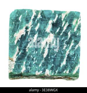 Amazonite mineral stone isolated on white background Stock Photo