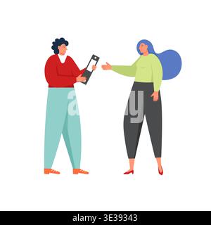 Business team characters, vector flat isolated illustration Stock Vector