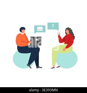 Wireless networking technology, vector flat isolated illustration Stock Vector