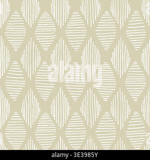 Vector neutral beige seamless pattern with hatched leaves. Elegant botanical background for textile, wallpaper, wrapping paper, packaging and eco desi Stock Vector