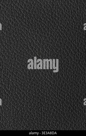 Black leather surface displaying a detailed and textured material background Stock Photo