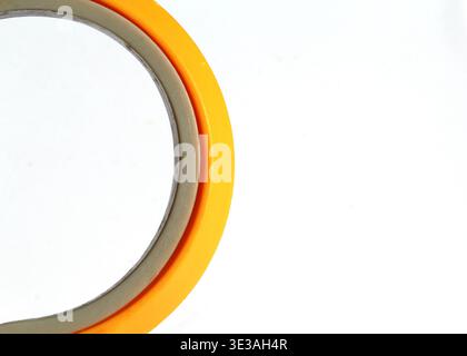 Orange and grey circles abstract background Stock Photo