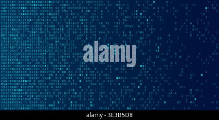 A sophisticated digital tapestry featuring a dense, horizontal distribution of binary code. The transition creates a rhythmic pulse, symbolizing the e Stock Vector