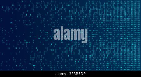 A high-density digital tapestry featuring a horizontal distribution of binary code in various tones. This visual explores the rhythmic flow of data ac Stock Vector