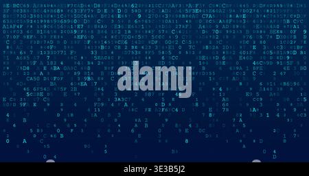 Luminous binary digits drip down a digital canvas like electronic rain. This falling data sequence visualizes the continuous stream of information wit Stock Vector