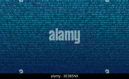 A high-density binary grid that mimics a physical wave, showing concentrated data packets in a rhythmic, oscillating pattern. This visual explores the Stock Vector